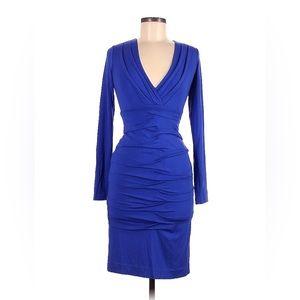 NICOLE MILLER ARTELIER size P blue rutched dress in very good condition